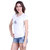 Abloom womens white half sleeves t-shirt