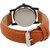 new black  dial brown leather strap mahadev watch for boys  men 6 month warranty