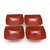 Czar New 3 pc Donga set  4 soup bowl with Tray-RED