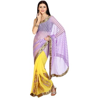 Sofi Women's Solid Purple Brasso Sari