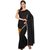 Sofi Women's solid Black Bhagalpuri silk Sari