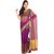 Sofi Women's Self striped Purple Art Silk Sari