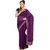 Sofi Women's Self weaved Purple Net Sari