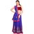 Sofi Women's Solid Blue Chiffon Sari