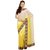 Sofi Women's solid Yellow Synthetic chiffon Sari