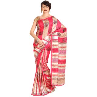 Sofi Women's Pink Silk Sari