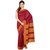 Sofi Women's Solid Maroon Art Silk Sari