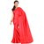 Sofi Women's Zari Emb Red Polyester Sari