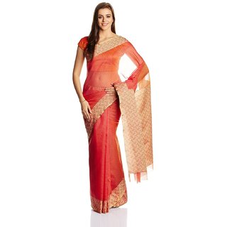 Sofi Women's Pink Cotton Sari