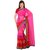 Sofi Women's Pink Georgette Sari
