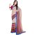Sofi Women's Solid Beige Georgette Sari