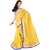 Sofi Women's Solid Yellow Georgette Sari
