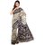 Sofi Women's Printed Beige Raw Silk Sari