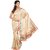 Sofi Women's Solid Beige Brasso Fabric Sari