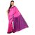 Sofi Women's Solid Pink Raw Silk Sari