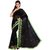 Sofi Women's Solid Black Chiffon Sari