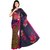 Sofi Women's Floral print Blue Chiffon Sari