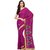 Sofi Women's Solid Purple Georgette Sari