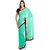 Sofi Women's Solid Green Georgette Sari