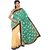 Sofi Women's Solid Green Georgette Sari