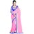 Sofi Women's Embriodered Pink Georgette Sari