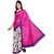 Sofi Women's Printed Pink Crepe Sari