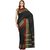 Sofi Women's Solid Black Mysore Polycotton Sari