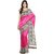 Sofi Women's Printed Pink Art Silk Sari