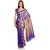Sofi Women's Jaquard Purple Crepe Sari