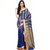 Sofi Women's Jacquard Blue Crepe Sari