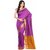 Sofi Women's Solid Purple Mysore Art silk Sari
