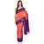 Sofi Women's Solid Orange Mysore Art silk Sari