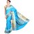 Sofi Women's Jacquard Blue Tussar jacquard Sari