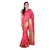 Sofi Women's Solid Pink Tussar silk Sari