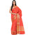 Sofi Women's Solid Red Tussar silk Sari