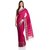Sofi Women's Solid Pink Mangalgiri poly cotton Sari