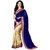 Sofi Women's Solid Blue Georgette::Crepe Sari