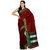 Sofi Women's Solid Red Mysore cotton Sari