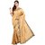 Sofi Women's Embriodered Beige Raw Silk Sari