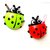Cartoon Ladybird Toothpaste  Toothbrush Holder with Suction Cups(Multicolor)