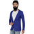 Kandy casual solid fleece royalblue blazer for mens