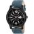 Svviss Bells Original Black Dial Blue Leather Strap Day and Date Multifunction Chronograph Wrist Watch for Men - SB-1080