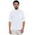 Roller Fashions Men's Solid Casual White Shirt