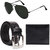 Fast Fox Leather Belt, Wallet and Sunglass Combo