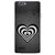 Snooky Printed Hypro Heart Mobile Back Cover For Oppo Neo 7 - Black