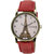 RJL Round Dial Red Strap Watches