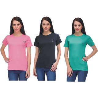 AdiRattan 3 Cotton T-Shirt Combo for Girls / Women