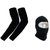 Combo of Black Arm Sleeves with Full Face Mask For Summer