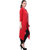 BuyNewTrend Red Plain Hosiery Lycra Long Shrug For Women