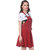 BuyNewTrend Maroon Cotton Lycra Dungaree Skirt For Women
